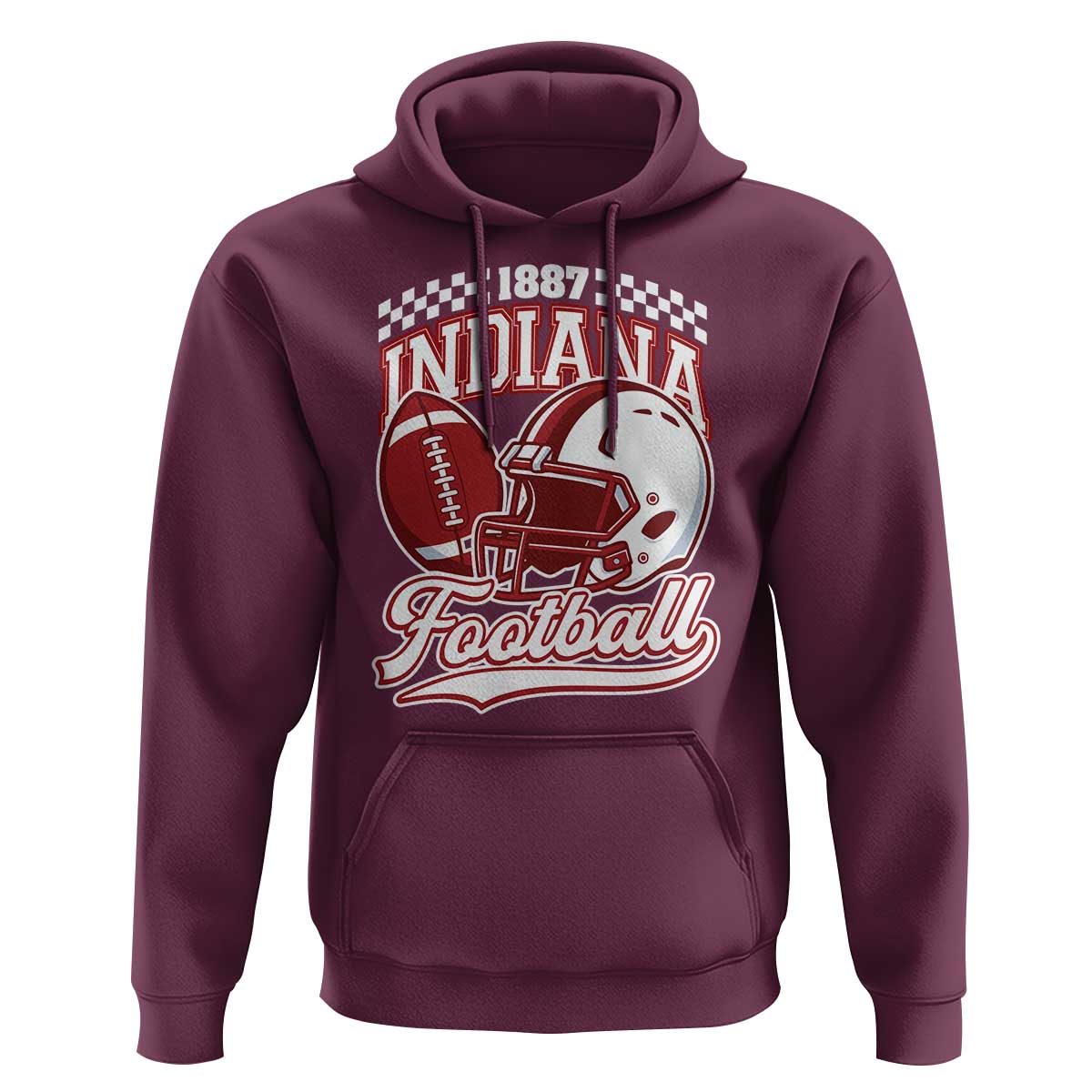 Indiana Pride Football Lover Hoodie Retro IN for Sport Fans