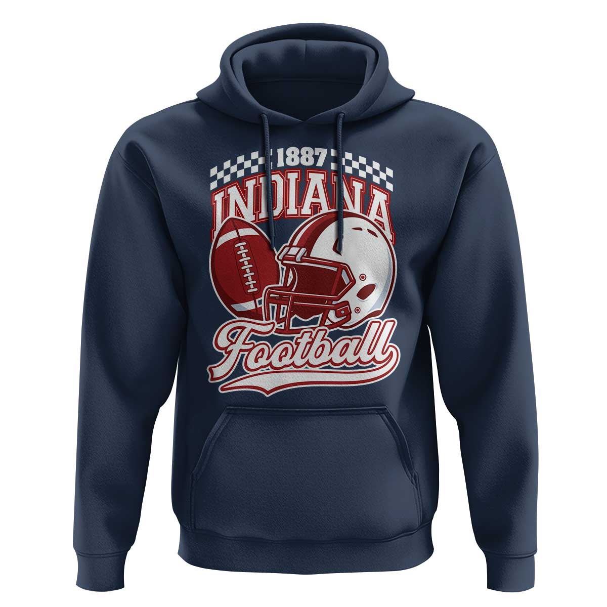 Indiana Pride Football Lover Hoodie Retro IN for Sport Fans