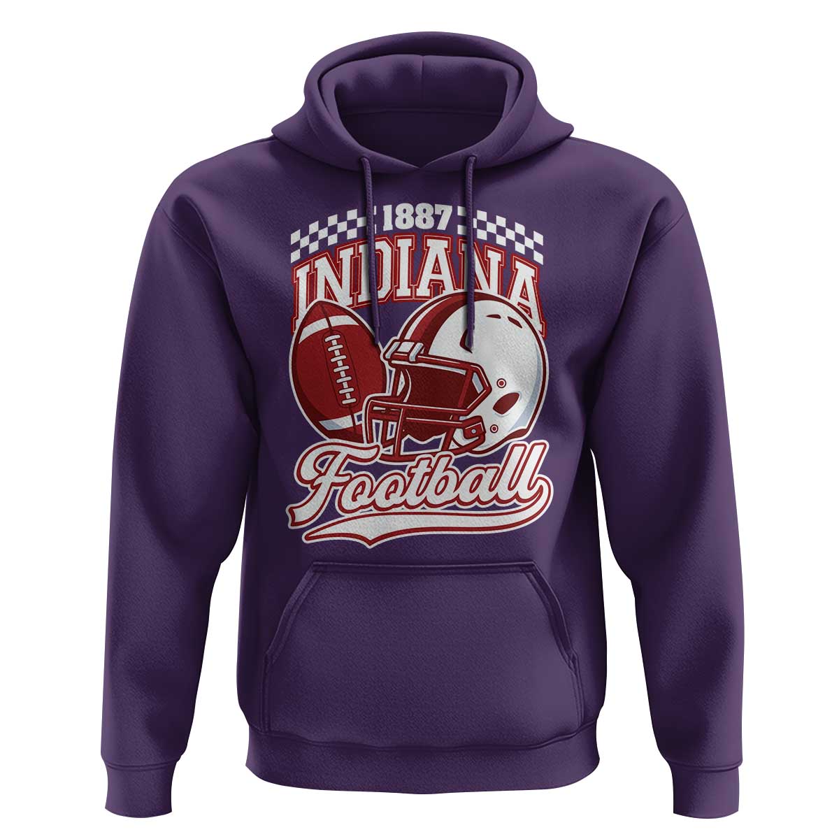 Indiana Pride Football Lover Hoodie Retro IN for Sport Fans
