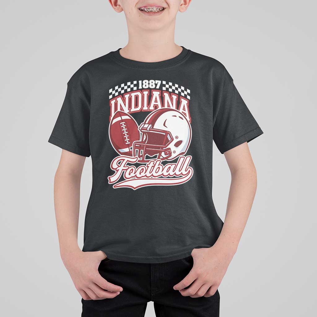 Indiana Pride Football Lover T Shirt For Kid Retro IN for Sport Fans
