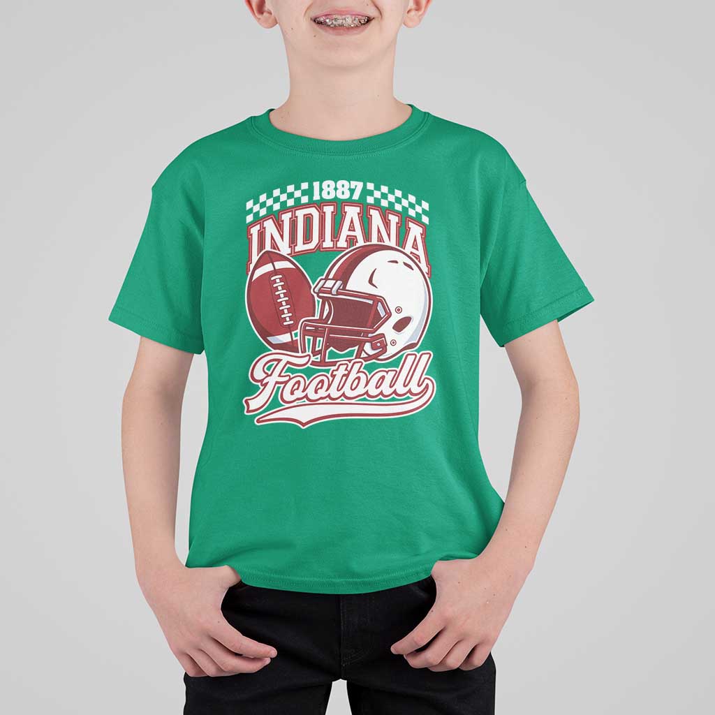 Indiana Pride Football Lover T Shirt For Kid Retro IN for Sport Fans