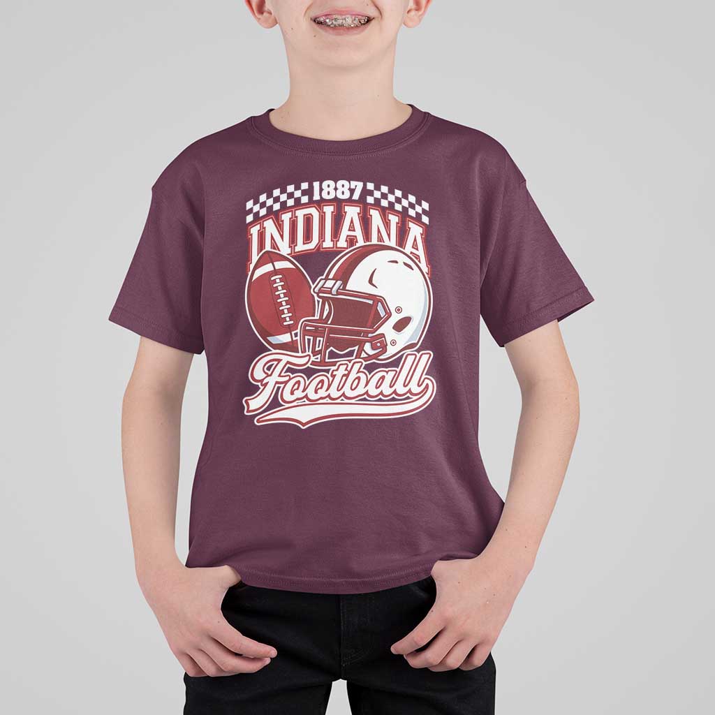 Indiana Pride Football Lover T Shirt For Kid Retro IN for Sport Fans