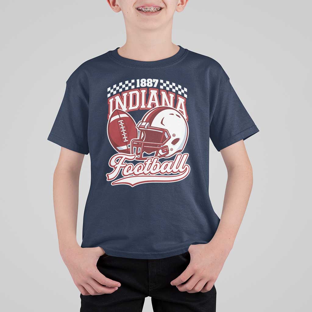 Indiana Pride Football Lover T Shirt For Kid Retro IN for Sport Fans