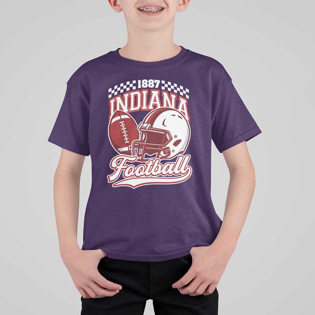 Indiana Pride Football Lover T Shirt For Kid Retro IN for Sport Fans