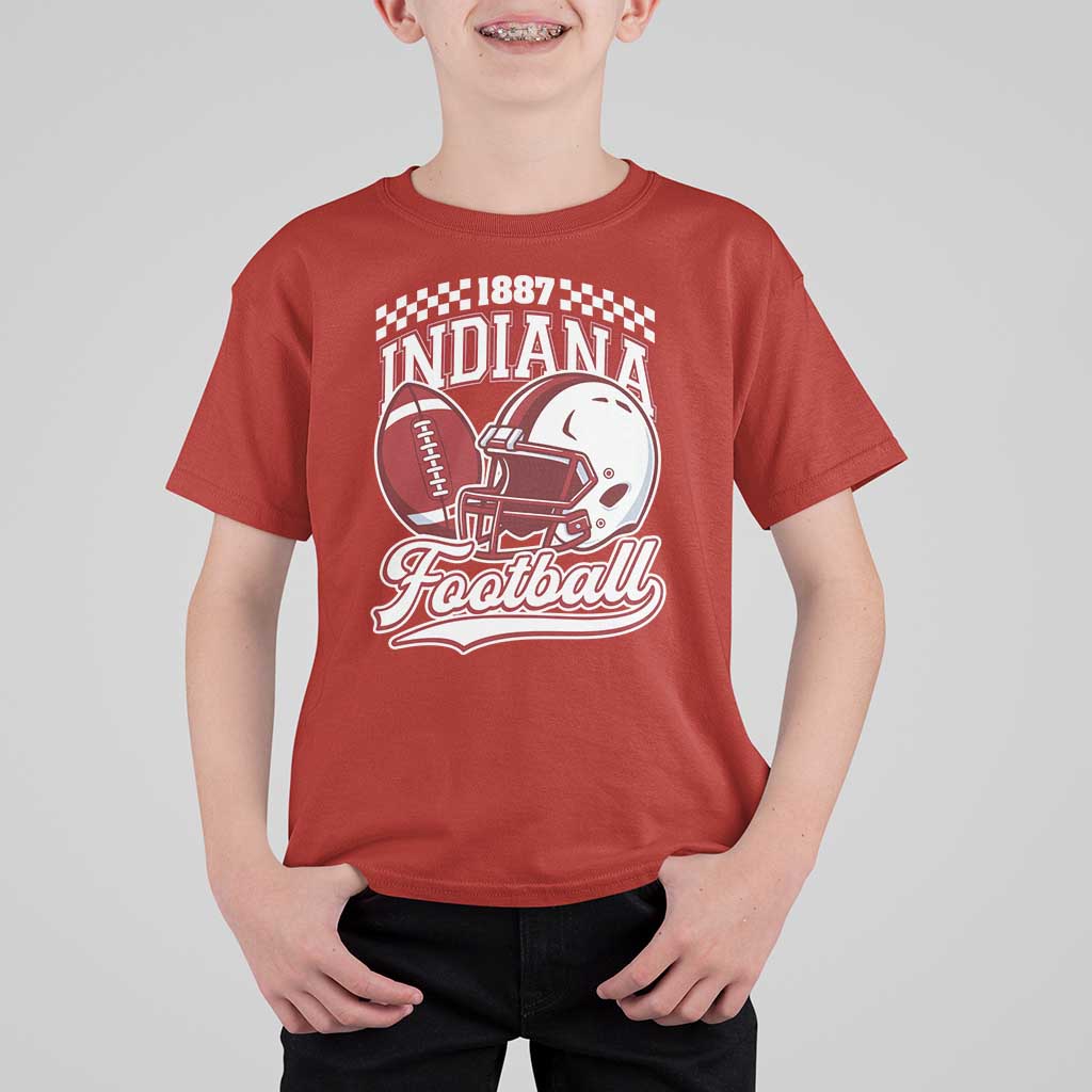 Indiana Pride Football Lover T Shirt For Kid Retro IN for Sport Fans