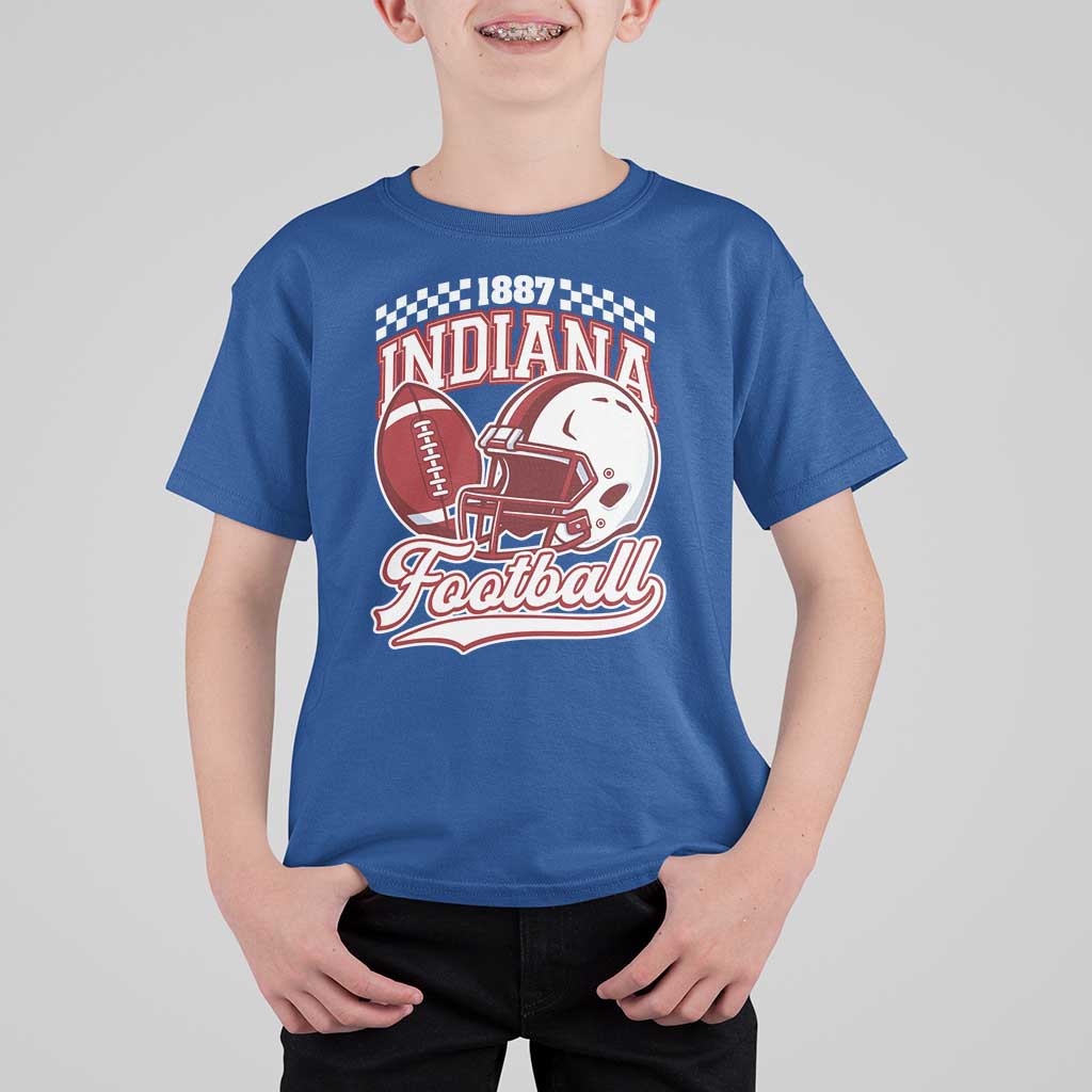 Indiana Pride Football Lover T Shirt For Kid Retro IN for Sport Fans