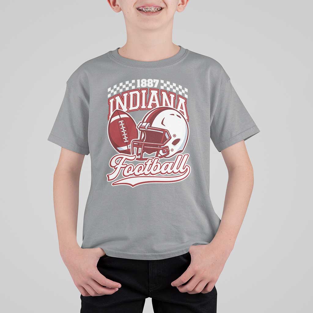 Indiana Pride Football Lover T Shirt For Kid Retro IN for Sport Fans