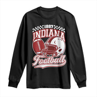 Indiana Pride Football Lover Long Sleeve Shirt Retro IN for Sport Fans