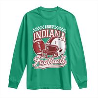 Indiana Pride Football Lover Long Sleeve Shirt Retro IN for Sport Fans