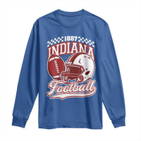 Indiana Pride Football Lover Long Sleeve Shirt Retro IN for Sport Fans
