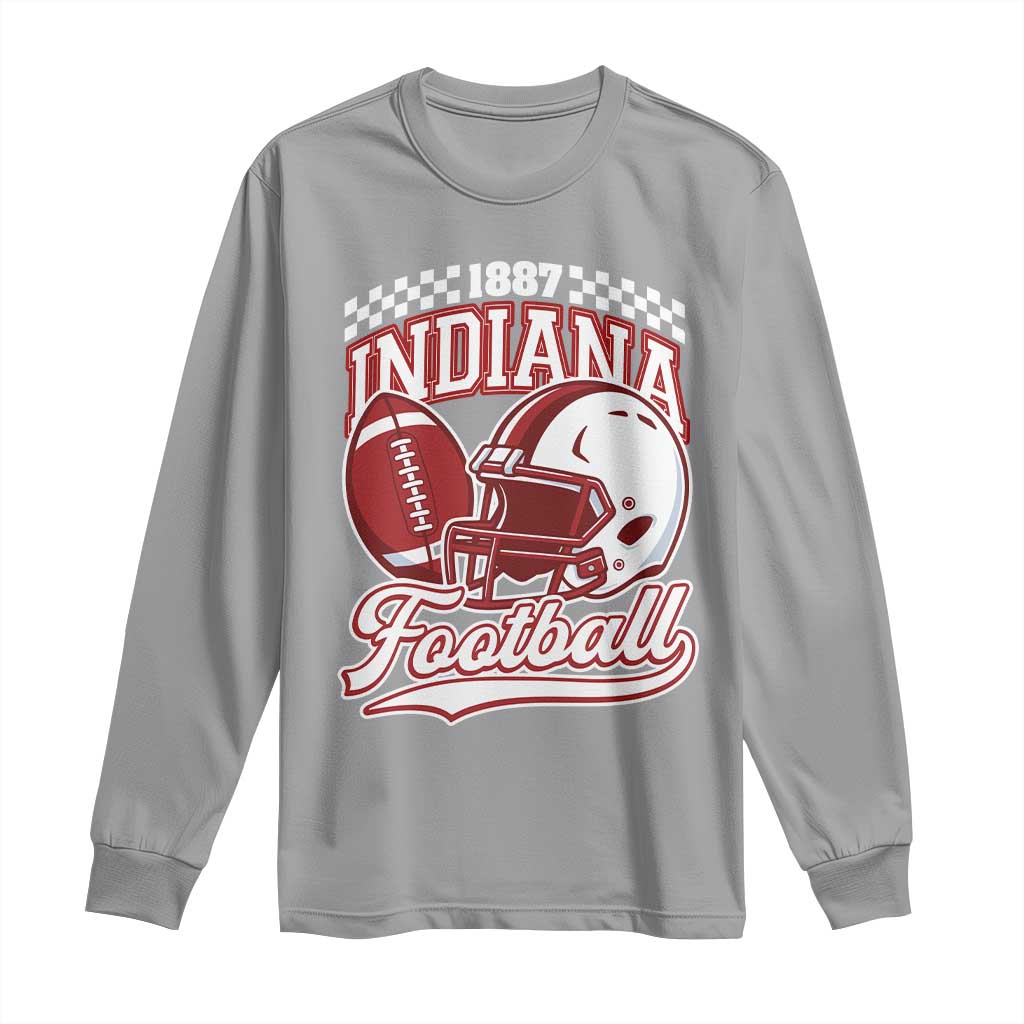 Indiana Pride Football Lover Long Sleeve Shirt Retro IN for Sport Fans
