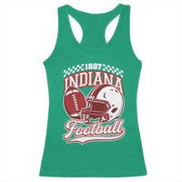 Indiana Pride Football Lover Racerback Tank Top Retro IN for Sport Fans
