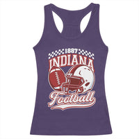 Indiana Pride Football Lover Racerback Tank Top Retro IN for Sport Fans