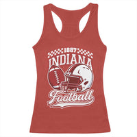 Indiana Pride Football Lover Racerback Tank Top Retro IN for Sport Fans