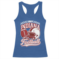 Indiana Pride Football Lover Racerback Tank Top Retro IN for Sport Fans