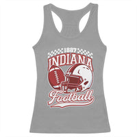 Indiana Pride Football Lover Racerback Tank Top Retro IN for Sport Fans
