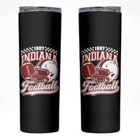 Indiana Pride Football Lover Skinny Tumbler Retro IN for Sport Fans