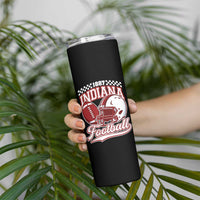 Indiana Pride Football Lover Skinny Tumbler Retro IN for Sport Fans