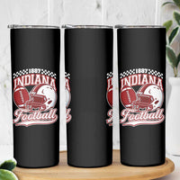 Indiana Pride Football Lover Skinny Tumbler Retro IN for Sport Fans