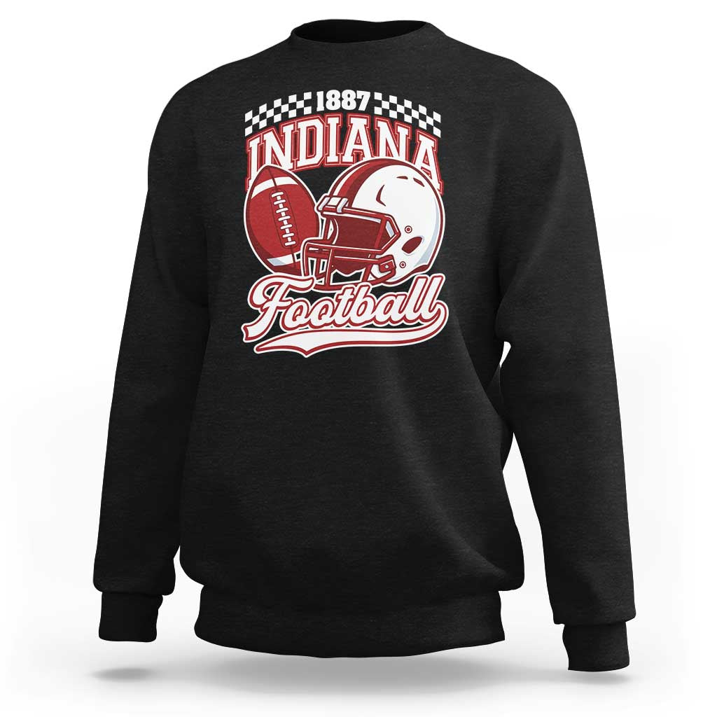 Indiana Pride Football Lover Sweatshirt Retro IN for Sport Fans