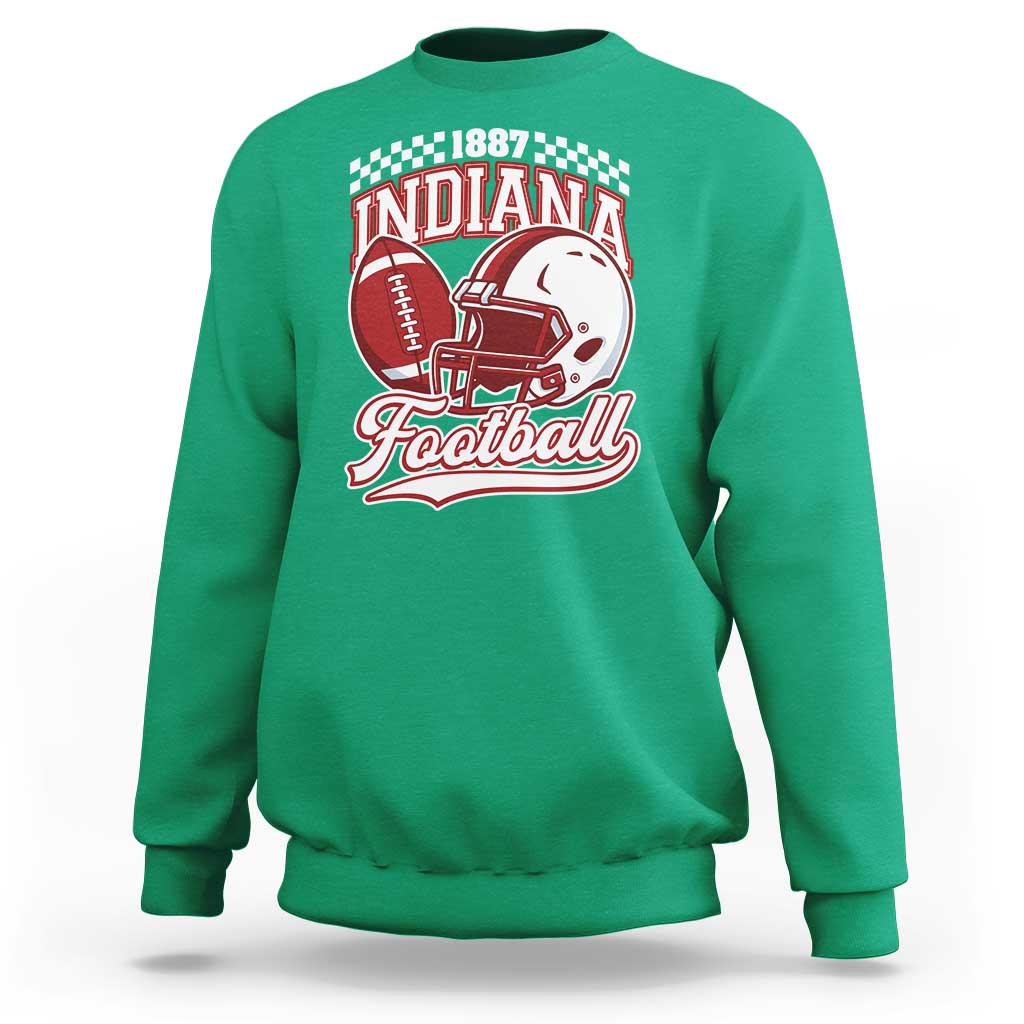 Indiana Pride Football Lover Sweatshirt Retro IN for Sport Fans