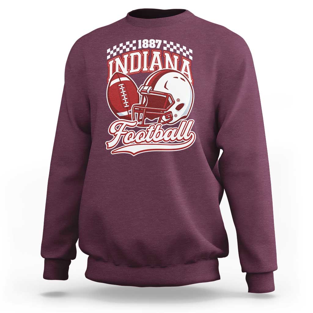 Indiana Pride Football Lover Sweatshirt Retro IN for Sport Fans