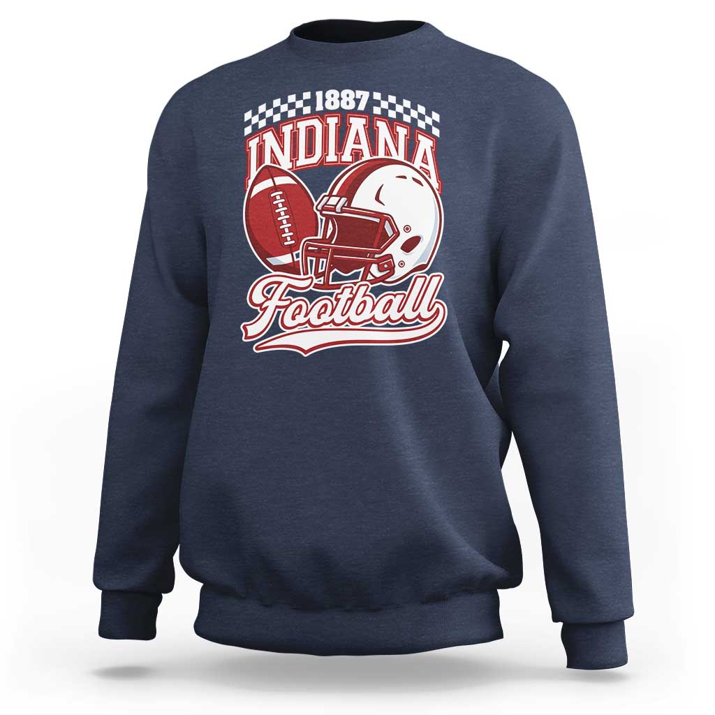 Indiana Pride Football Lover Sweatshirt Retro IN for Sport Fans
