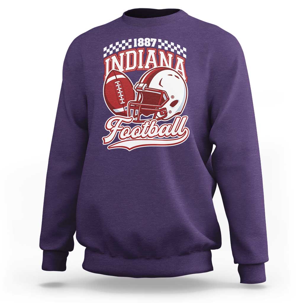 Indiana Pride Football Lover Sweatshirt Retro IN for Sport Fans