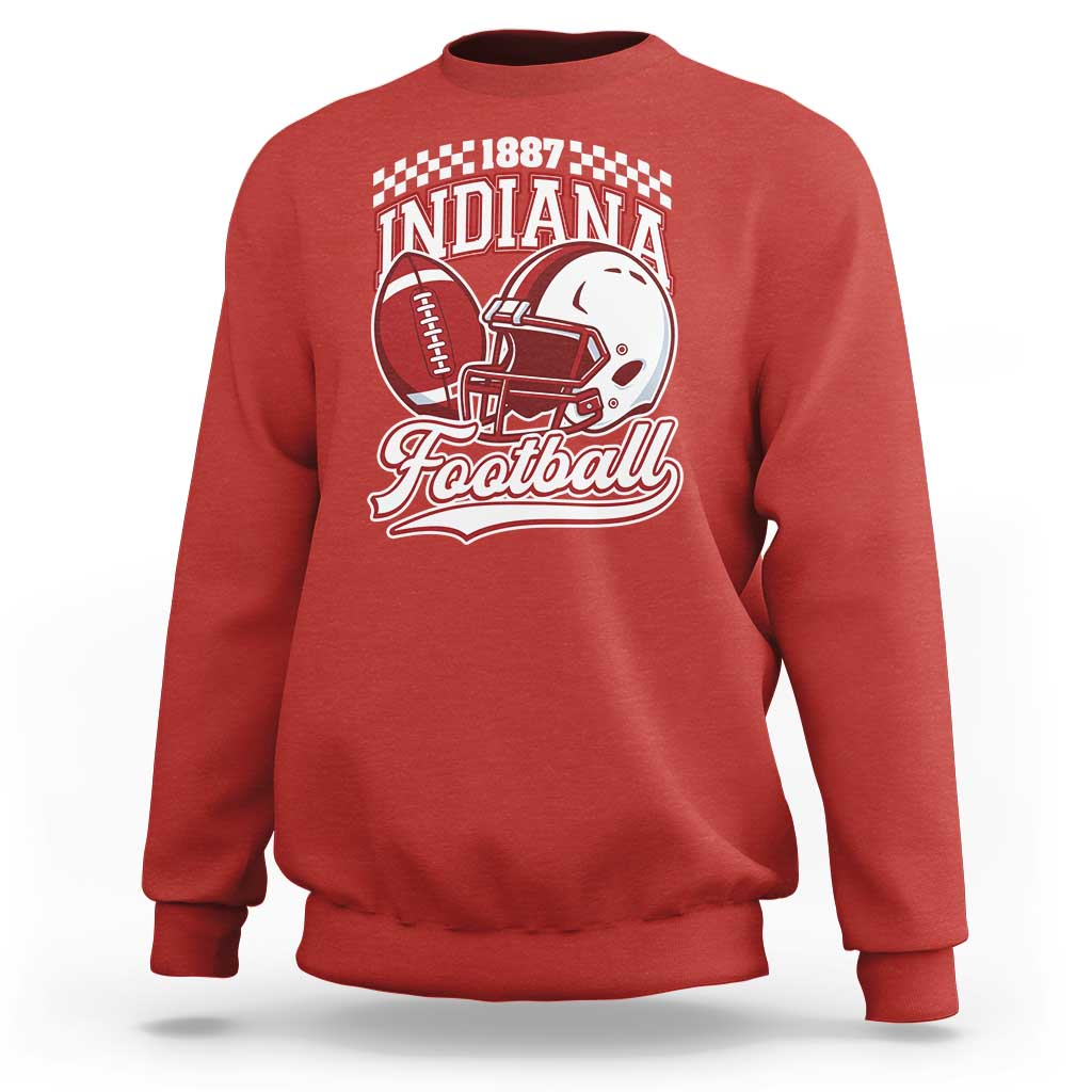 Indiana Pride Football Lover Sweatshirt Retro IN for Sport Fans