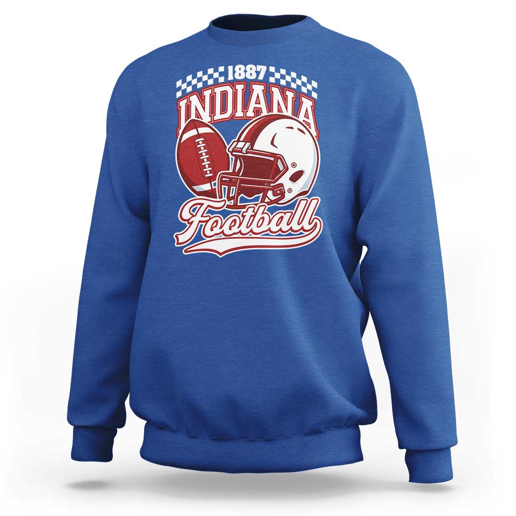 Indiana Pride Football Lover Sweatshirt Retro IN for Sport Fans