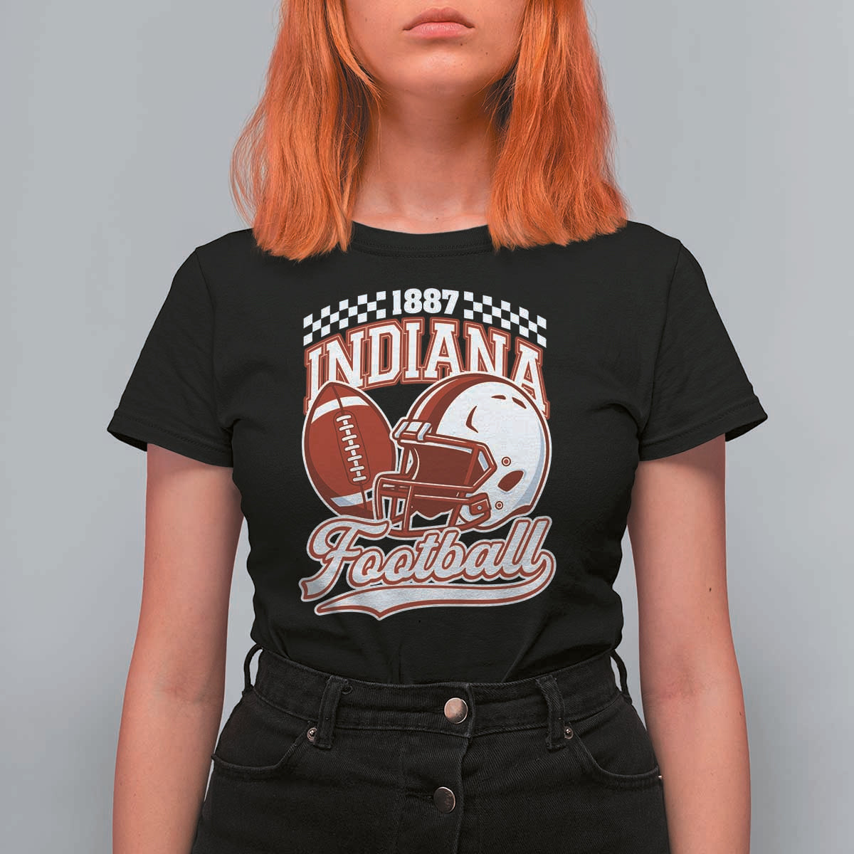 Indiana Pride Football Lover T Shirt For Women Retro IN for Sport Fans