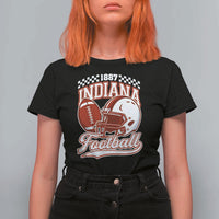 Indiana Pride Football Lover T Shirt For Women Retro IN for Sport Fans