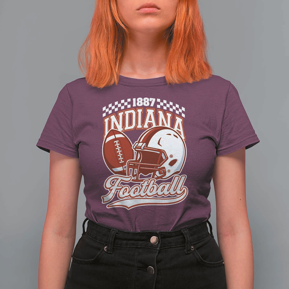 Indiana Pride Football Lover T Shirt For Women Retro IN for Sport Fans