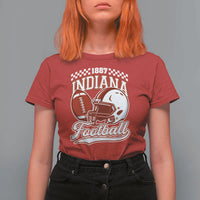 Indiana Pride Football Lover T Shirt For Women Retro IN for Sport Fans