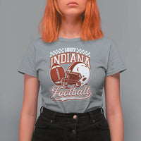 Indiana Pride Football Lover T Shirt For Women Retro IN for Sport Fans