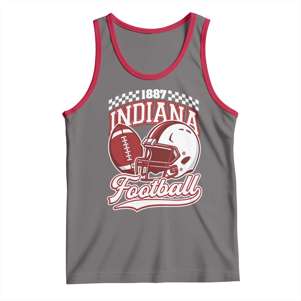 Indiana Pride Football Lover Tank Top Retro IN for Sport Fans