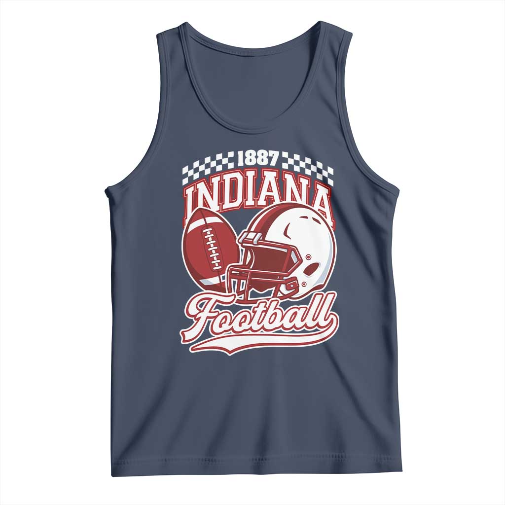 Indiana Pride Football Lover Tank Top Retro IN for Sport Fans
