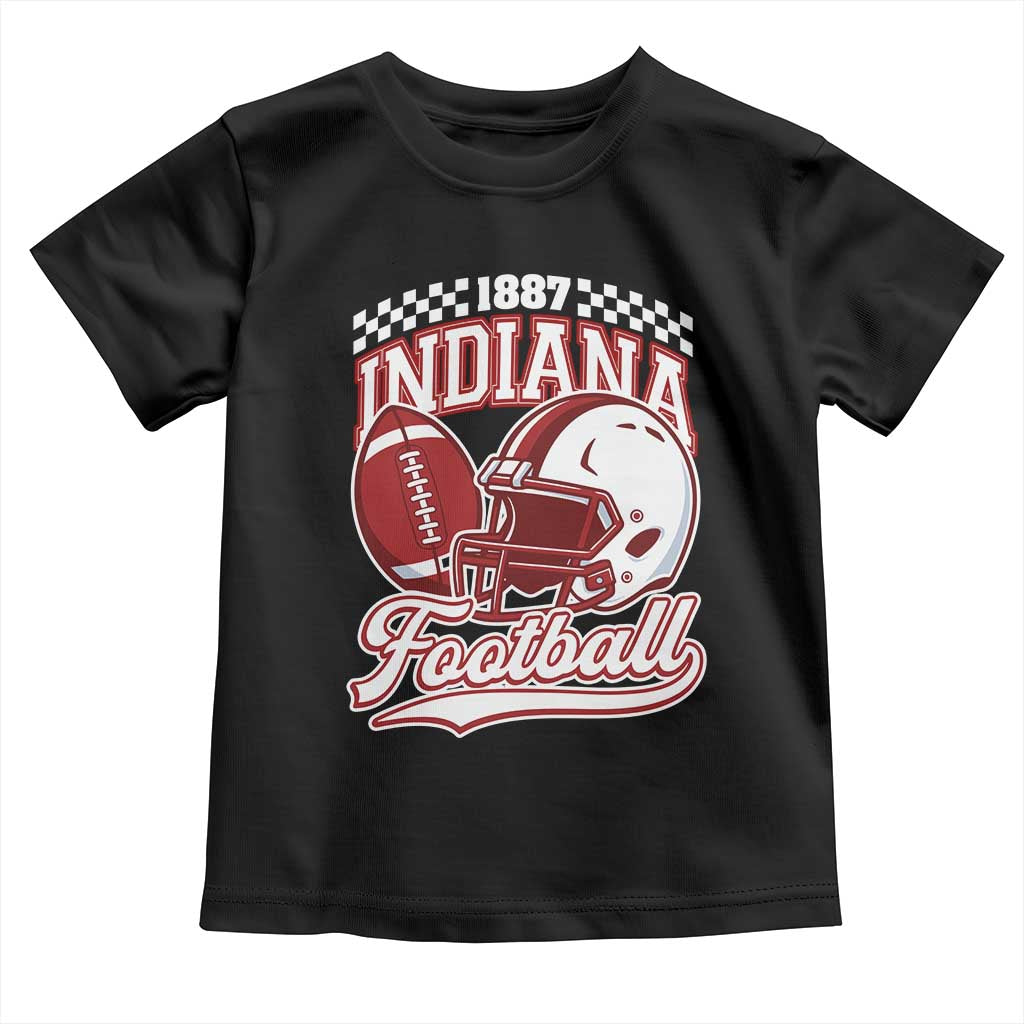 Indiana Pride Football Lover Toddler T Shirt Retro IN for Sport Fans