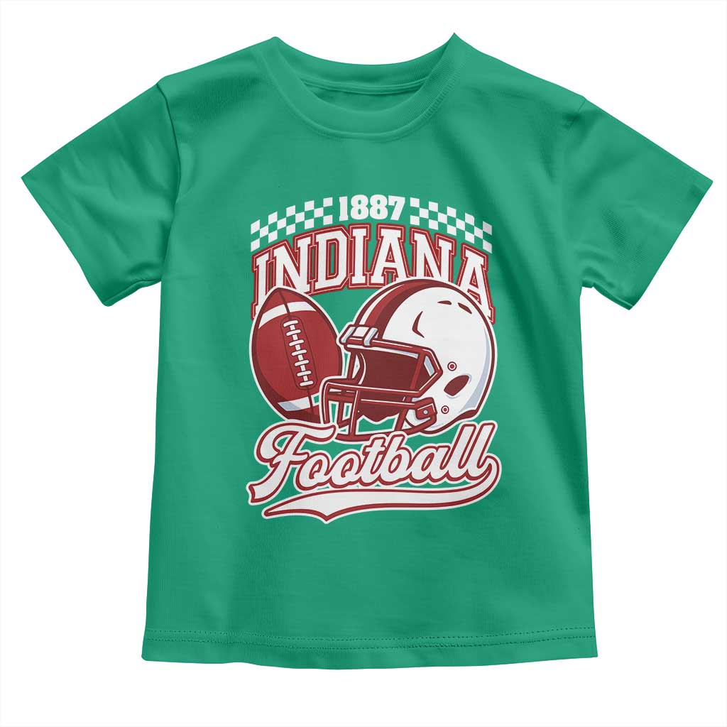 Indiana Pride Football Lover Toddler T Shirt Retro IN for Sport Fans