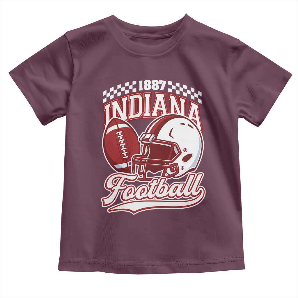 Indiana Pride Football Lover Toddler T Shirt Retro IN for Sport Fans