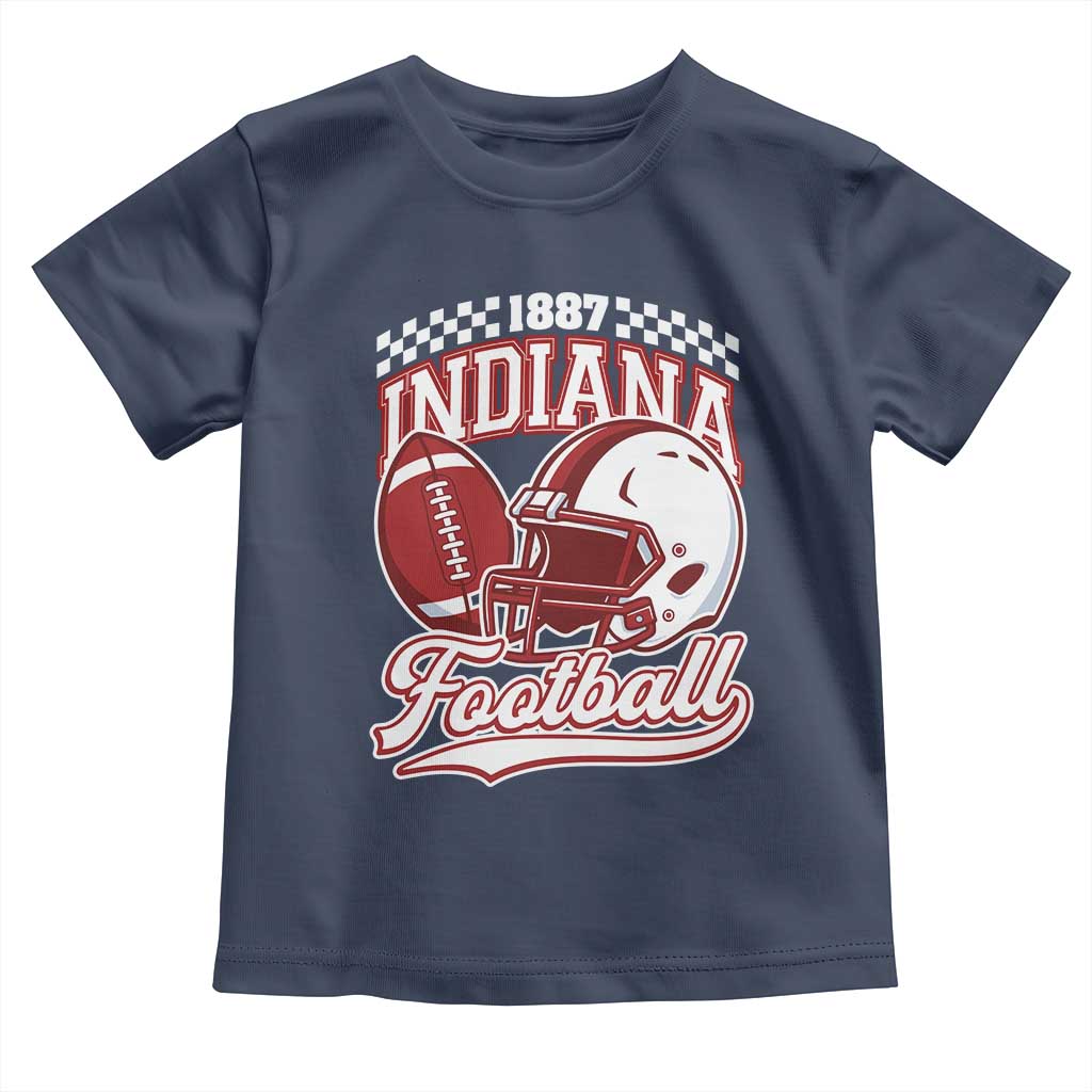Indiana Pride Football Lover Toddler T Shirt Retro IN for Sport Fans