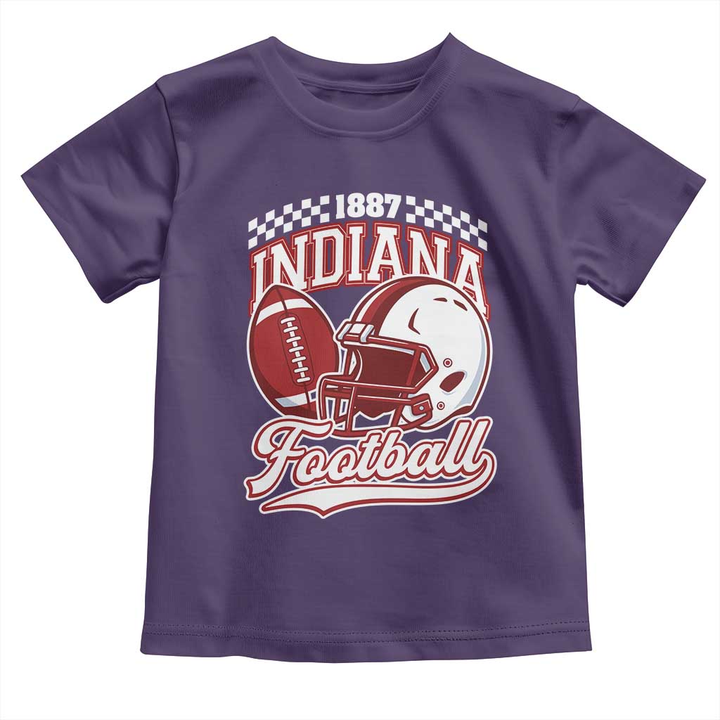 Indiana Pride Football Lover Toddler T Shirt Retro IN for Sport Fans