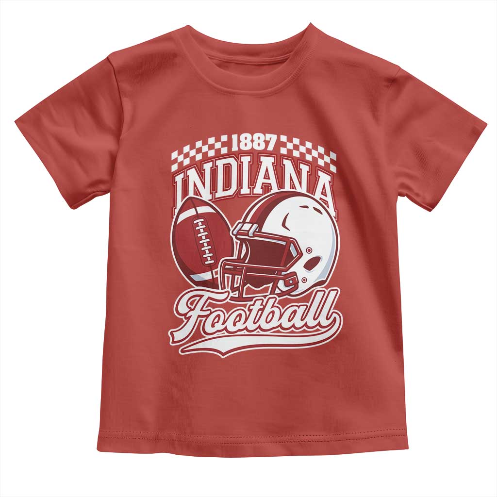Indiana Pride Football Lover Toddler T Shirt Retro IN for Sport Fans