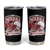 Indiana Pride Football Lover Tumbler Cup Retro IN for Sport Fans