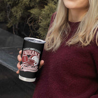 Indiana Pride Football Lover Tumbler Cup Retro IN for Sport Fans