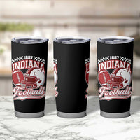 Indiana Pride Football Lover Tumbler Cup Retro IN for Sport Fans