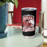 Indiana Pride Football Lover Tumbler Cup Retro IN for Sport Fans