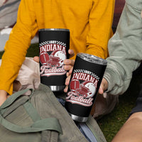 Indiana Pride Football Lover Tumbler Cup Retro IN for Sport Fans