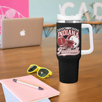 Indiana Pride Football Lover Tumbler With Handle Retro IN for Sport Fans