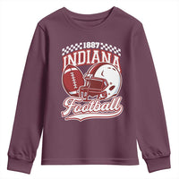 Indiana Pride Football Lover Youth Sweatshirt Retro IN for Sport Fans